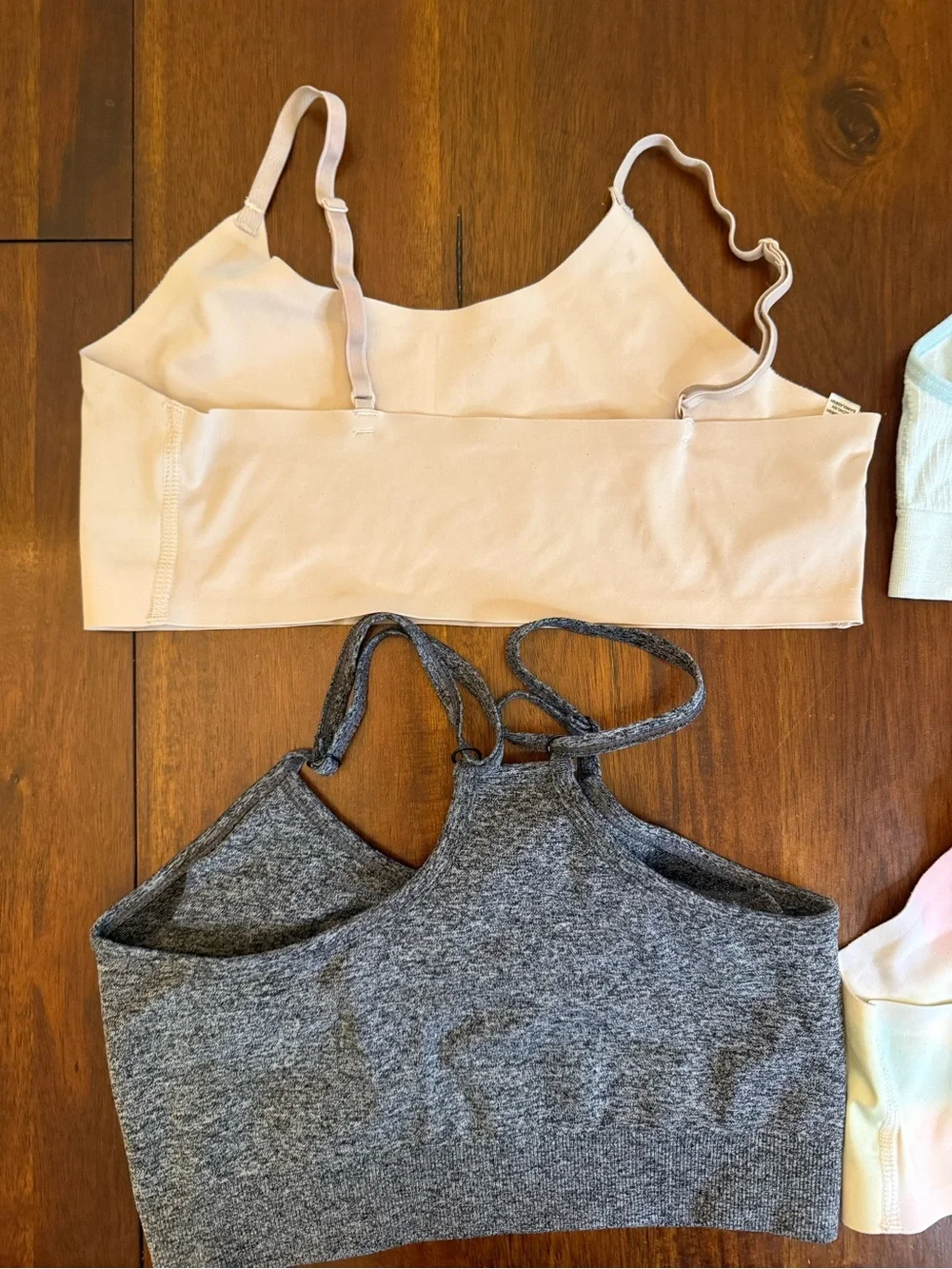 Girls’ Seamless Bralette Collection - blue, tan, Pastel Tie-Dye, Light Blue